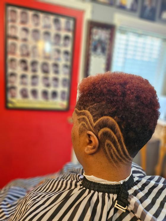 A finished cut at Shawn Cutz barbershop