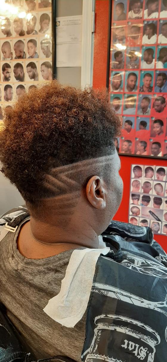 A finished cut at Shawn Cutz barbershop
