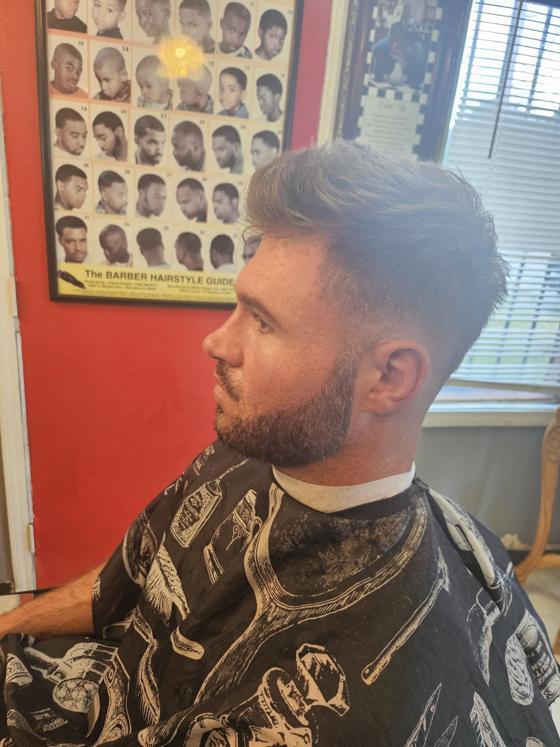 Fresh cut from the chair at Shawn Cutz