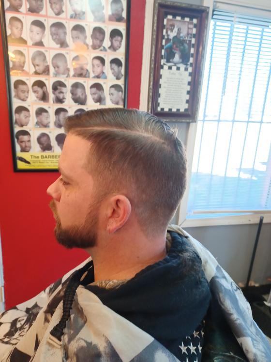 Fresh cut from the chair at Shawn Cutz