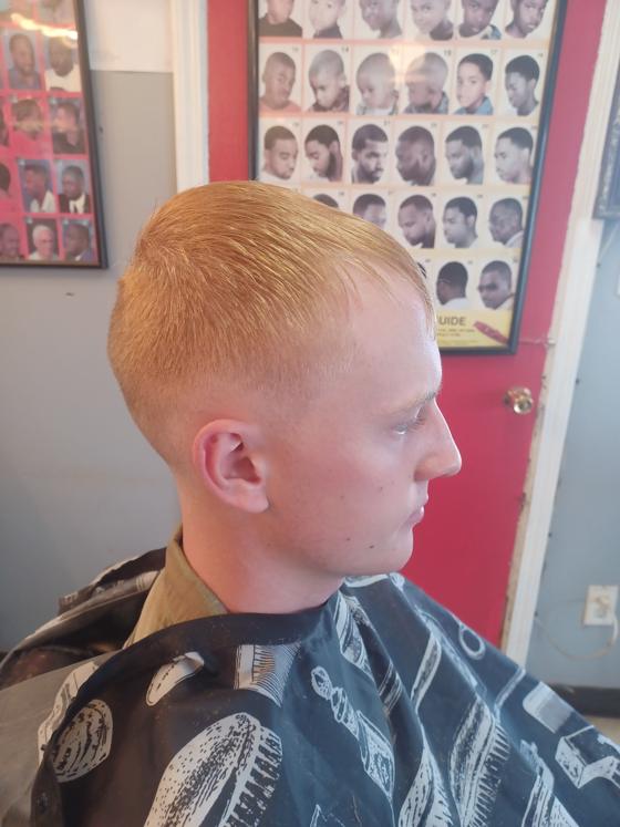 A finished cut at Shawn Cutz barbershop