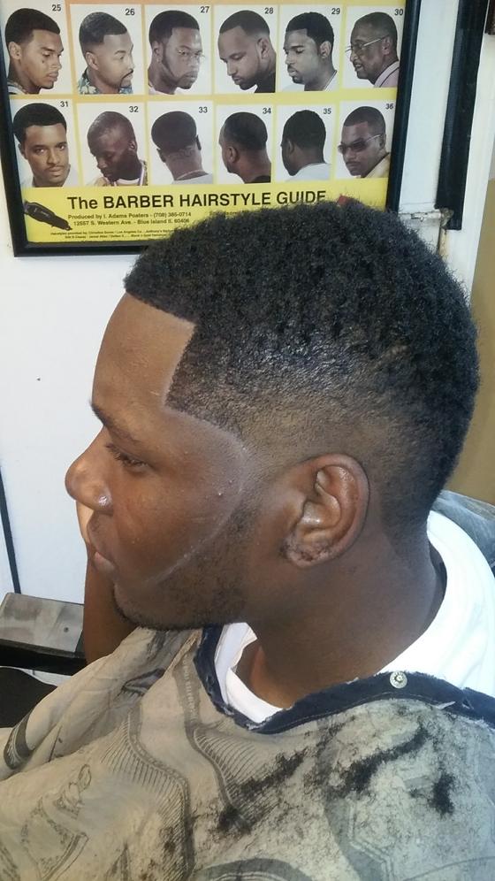 A finished cut at Shawn Cutz barbershop