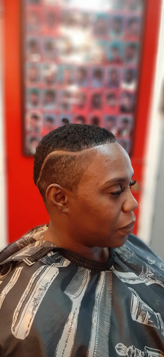 A finished cut at Shawn Cutz barbershop
