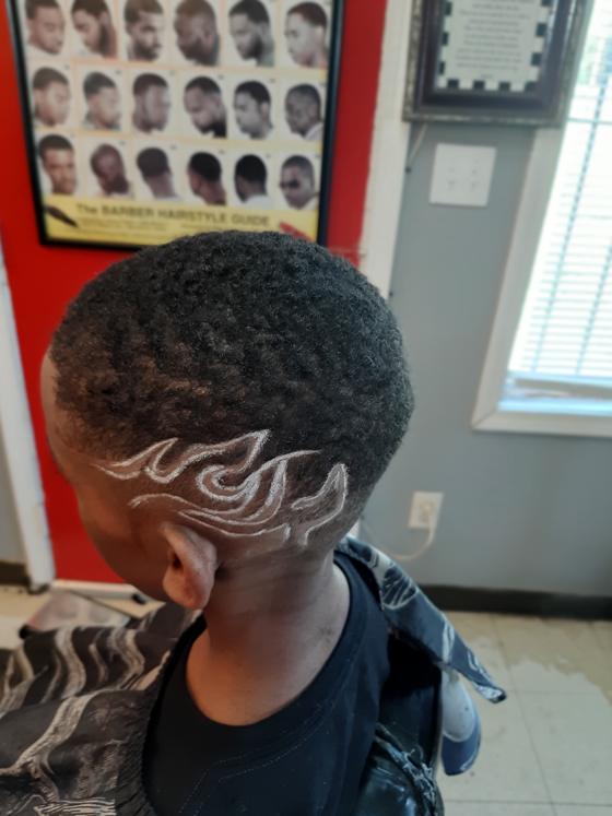 A finished cut at Shawn Cutz barbershop