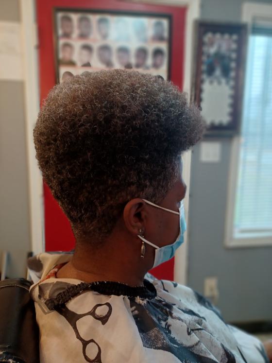A finished cut at Shawn Cutz barbershop