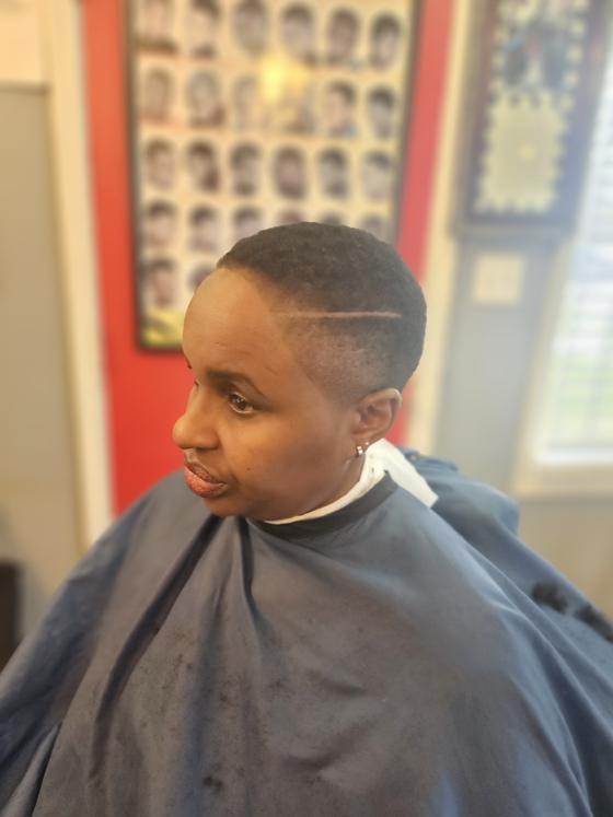 A finished cut at Shawn Cutz barbershop